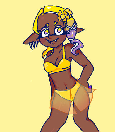 [Splatoon] Frye in a swimsuit