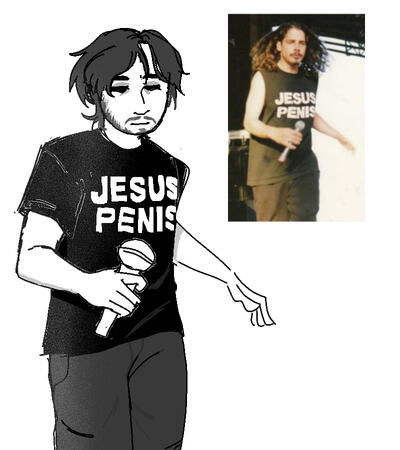 Vinny Vinesauce Chris Cornell redraw